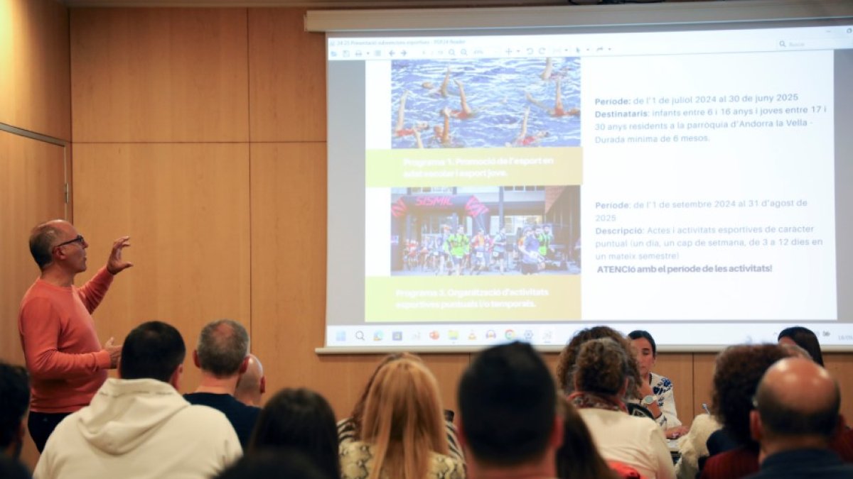 La reunió de la presentació de les subvencions esportives de l'any passat.