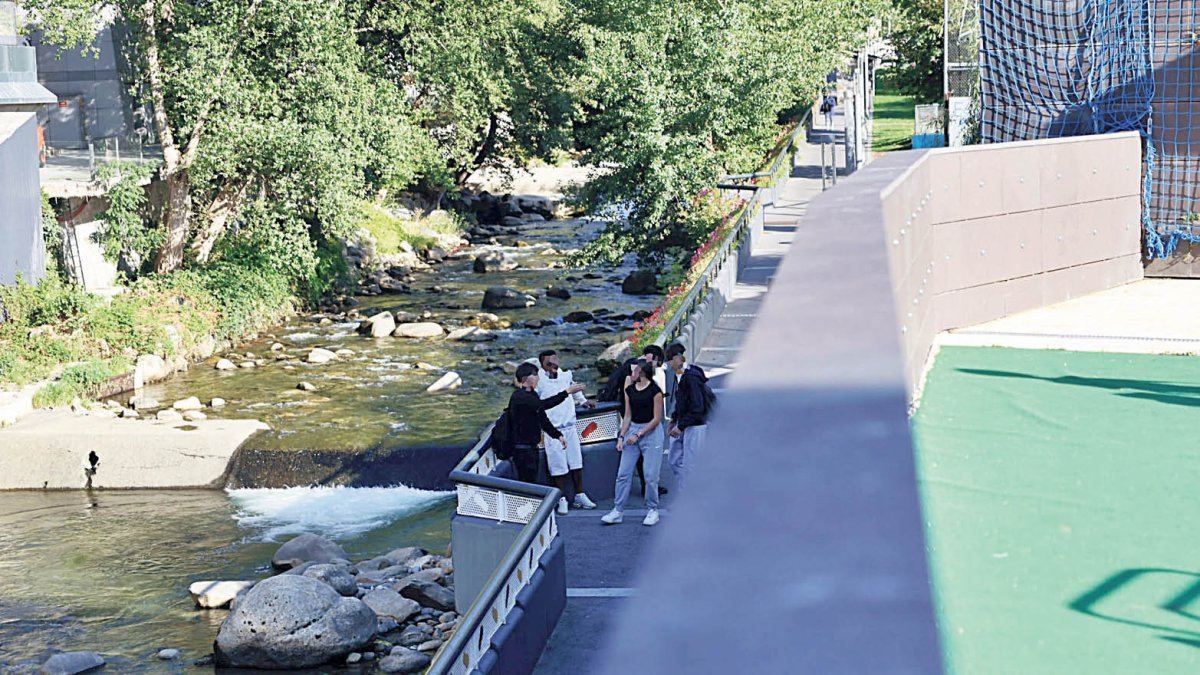 Un grup de joves a la zona d’Escaldes on s’haurien produït els fets.