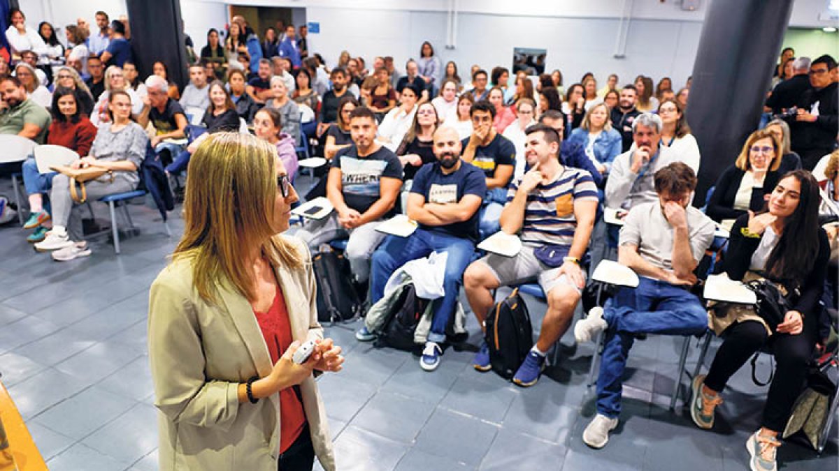 Un moment de l’assemblea de treballadors del SAAS.