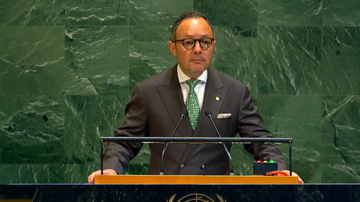 Espot a l’ONU, ahir.