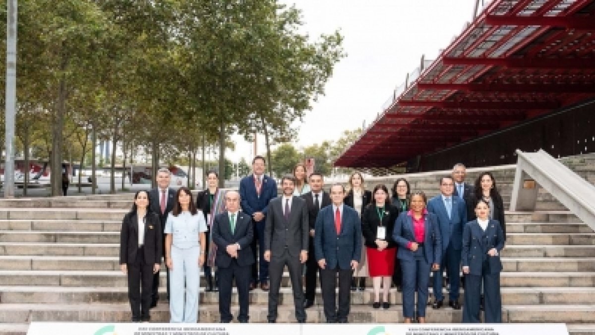 La ministra de Cultura, Joventut i Esports, Mònica Bonell, a la XXII Conferència de ministres iberoamericans de cultura a Barcelona.