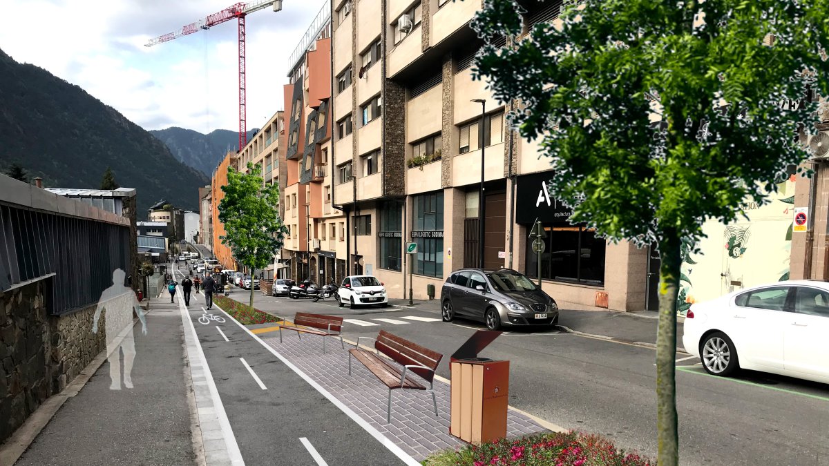 Nou corredor verd a prada motxilla