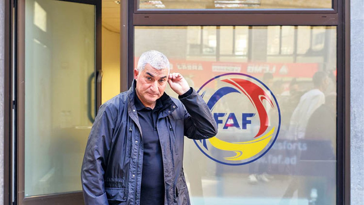 El president de la FAF, Fèlix Álvarez, a la sortida de la reunió de la setmana passada.
