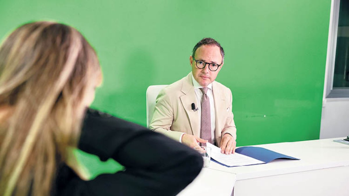 Xavier Espot abans de l’inici de l’entrevista.