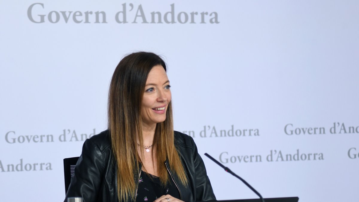 La ministra de Salut, Helena Mas, en la presentació del pla de salut mental i addiccions
