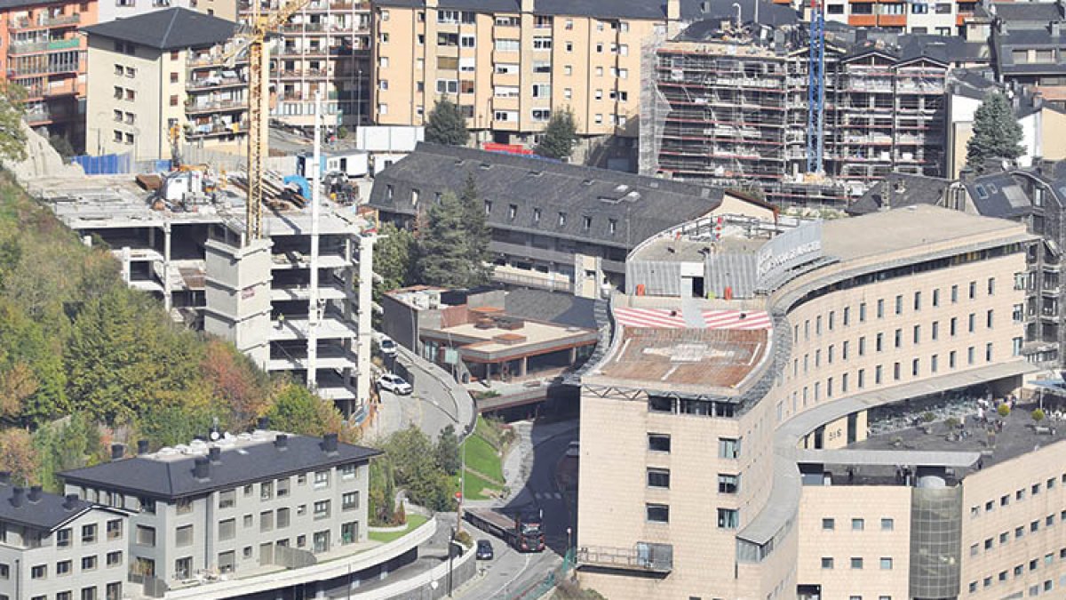 Edifici en construcció a Escaldes-Engordany.
