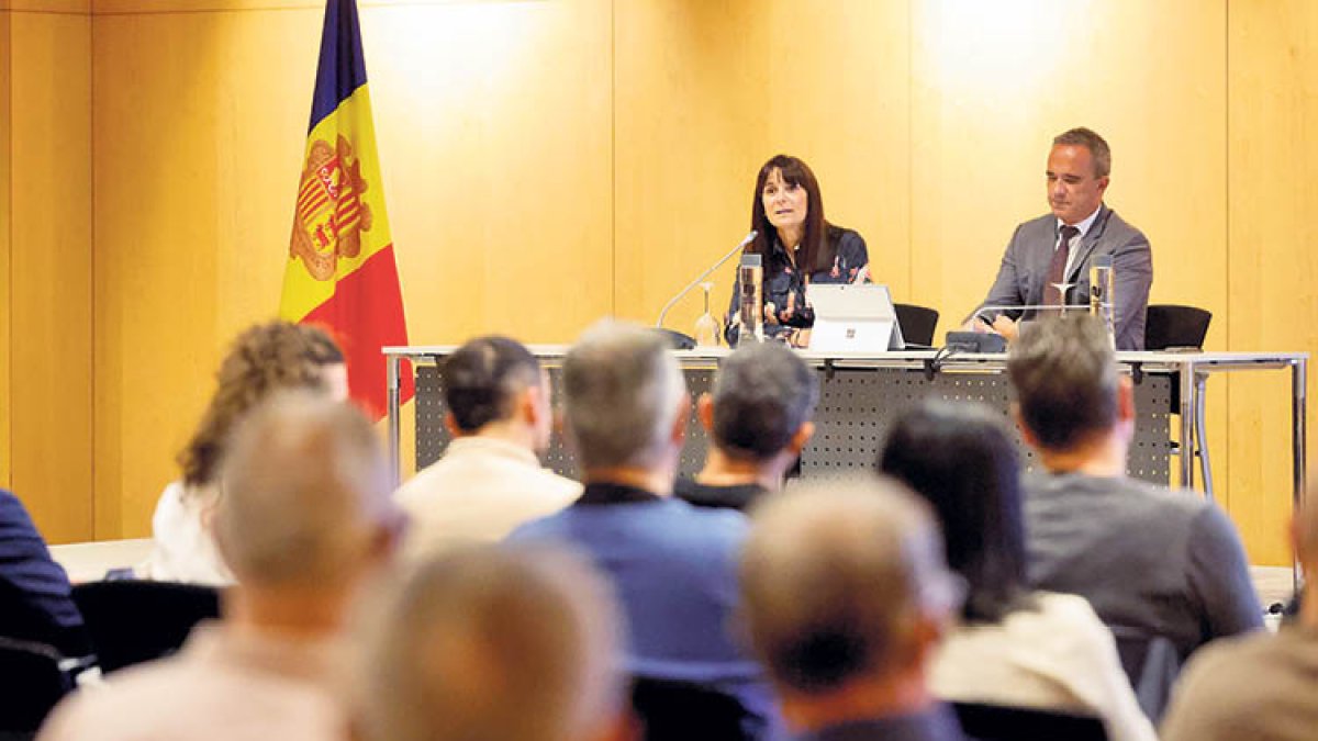 La ministra de Cultura, Juventut i Esports, Mònica Bonell durant una compareixènça.