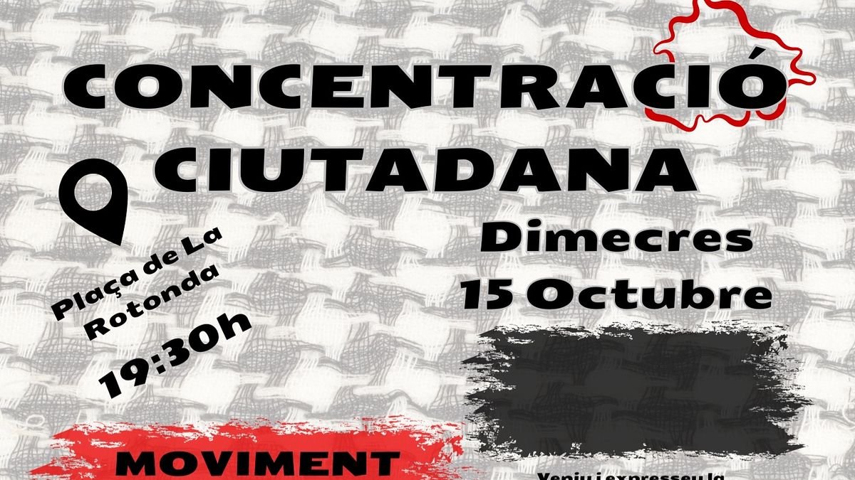 La concentració propalestina es farà demà a la tarda a la plaça de la Rotonda