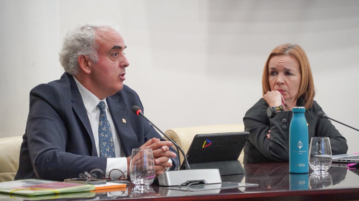 Marta Pujol en una sessió del comú d'Encamp.