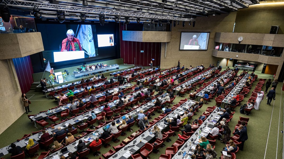 Un moment de l'Assemblea de l'edició 151a de la UIP a Ginebra