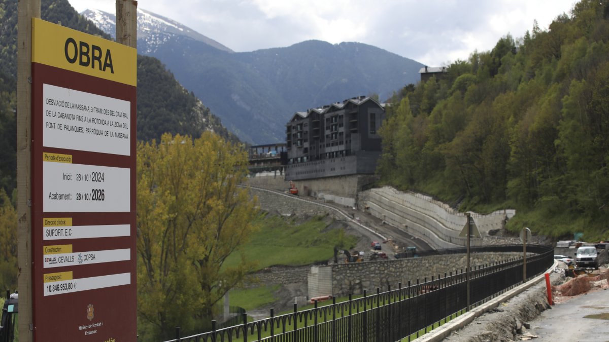 Obres del vial de La Massana.