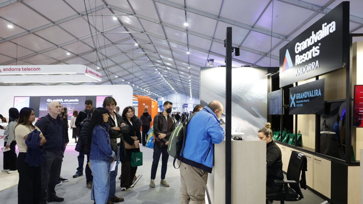 L'estand de GrandValira a la Fira.