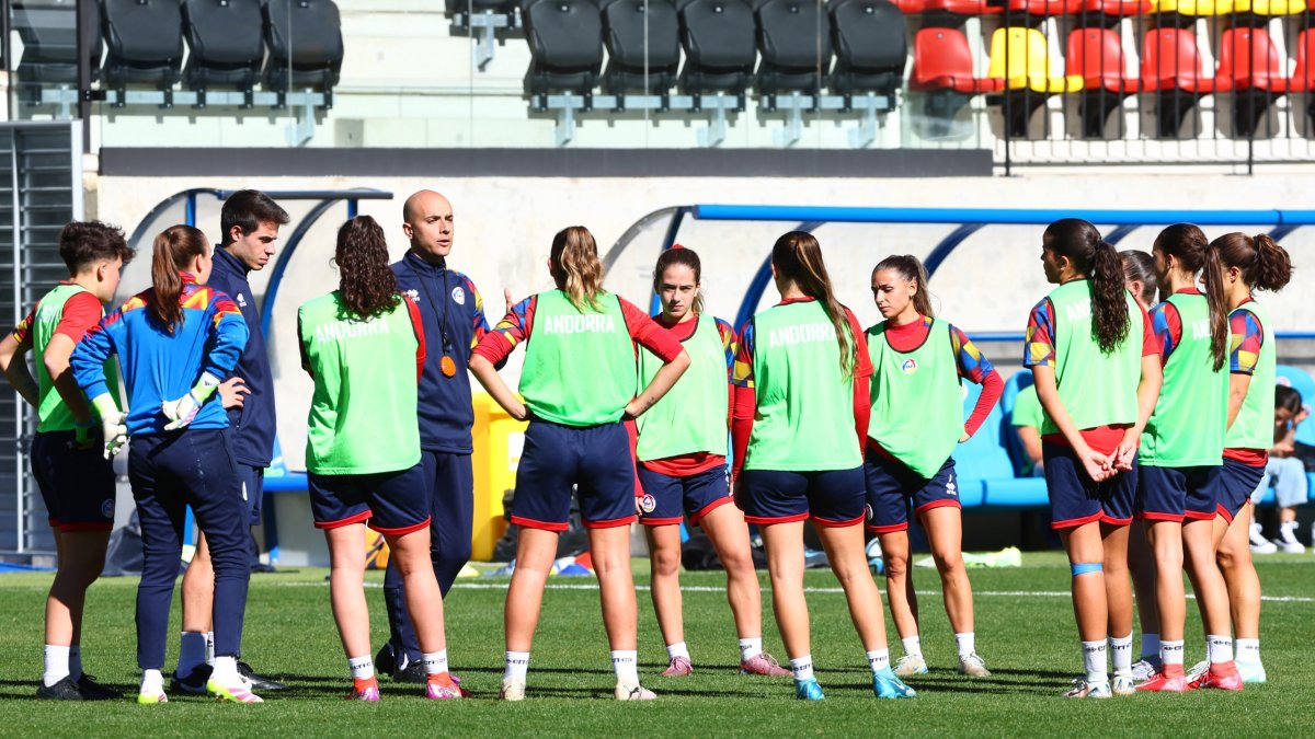 Entrenament de la selecció a Encamp.