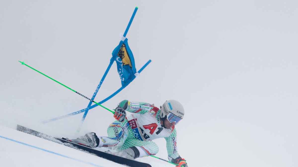 Joan Verdú, a la primera baixada a Solden