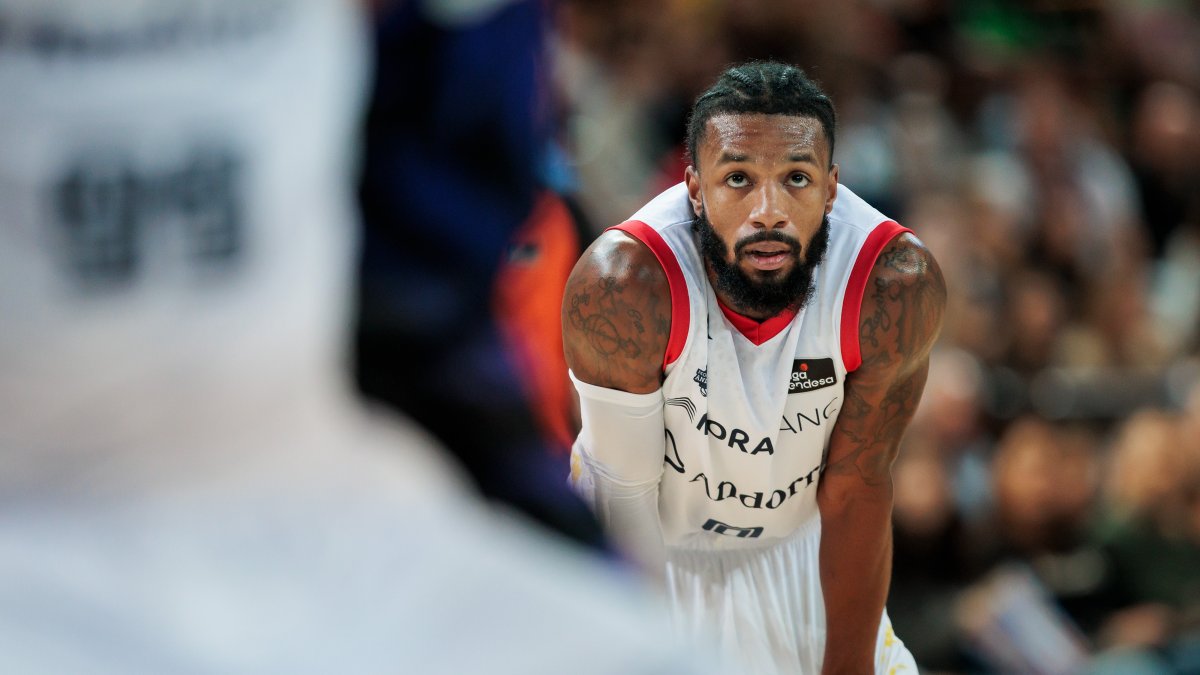 Shannon Evans al partit d'ahir a Bilbao