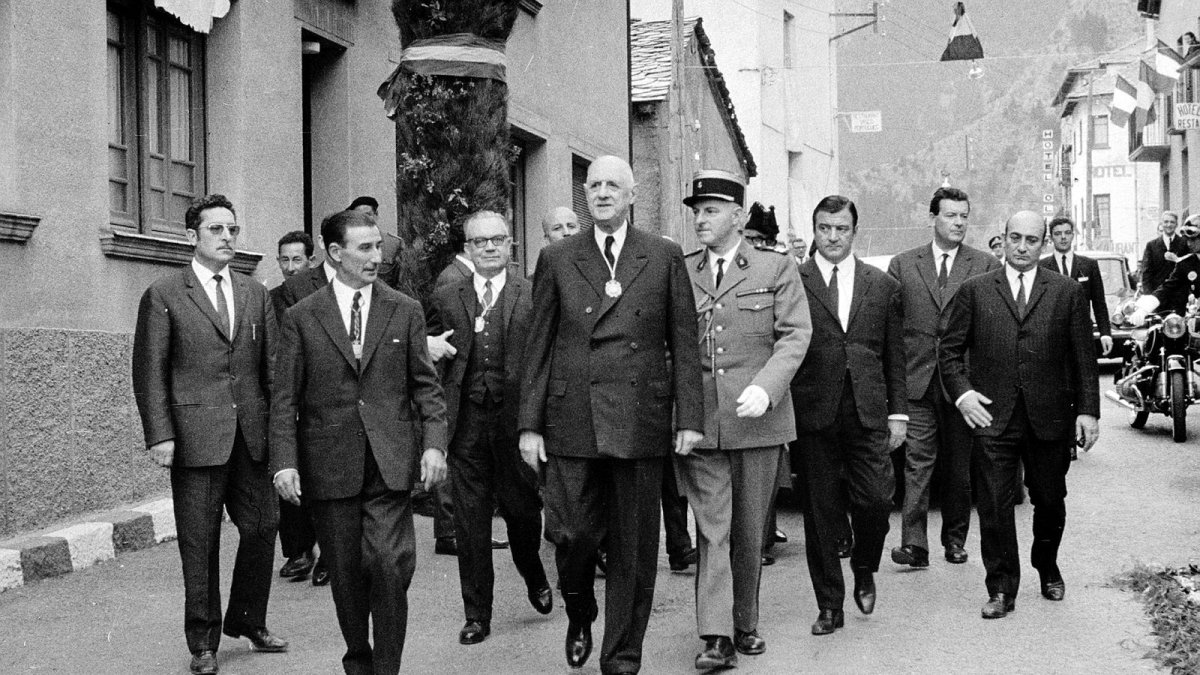 De Gaulle, visitant Andorra l’any 1967.