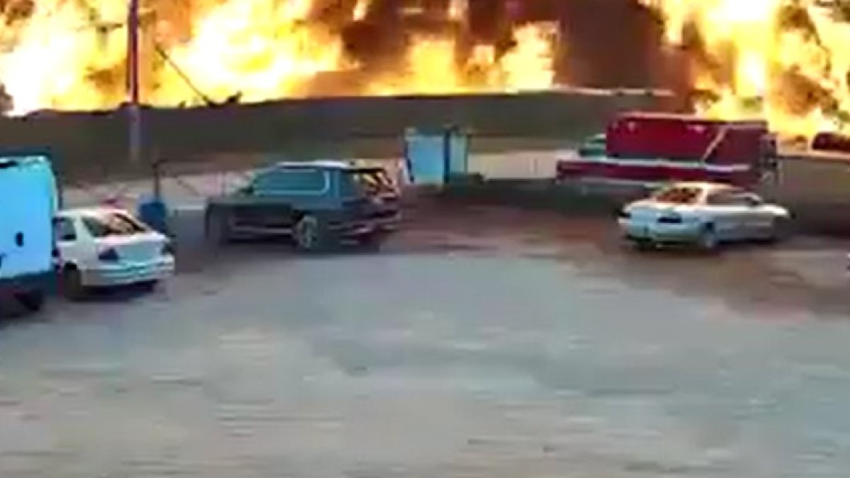 Moment en el qual es produeix l'explosió de l'avió