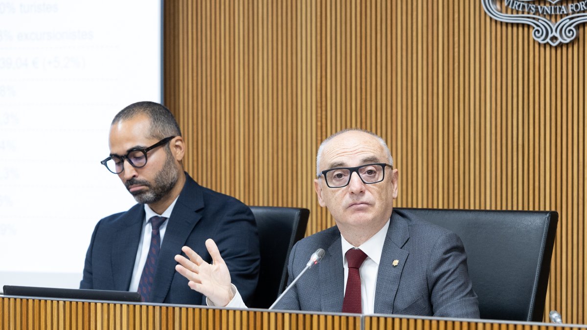 El ministre de Finances, Ramon Lladós, en compareixença al Consell General.