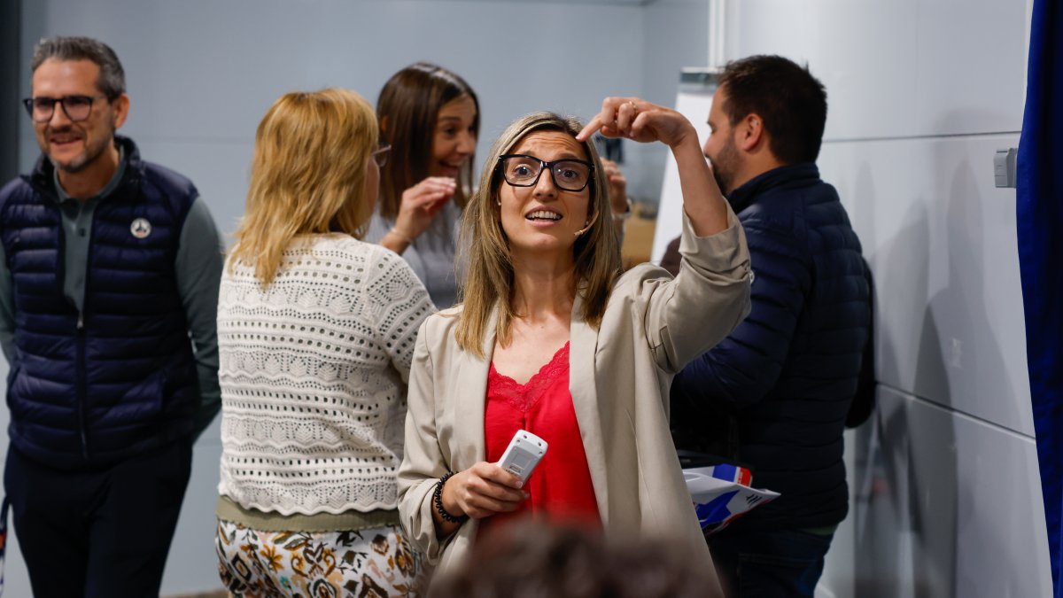 Representants del comitè d’empresa en la darrera assemblea.