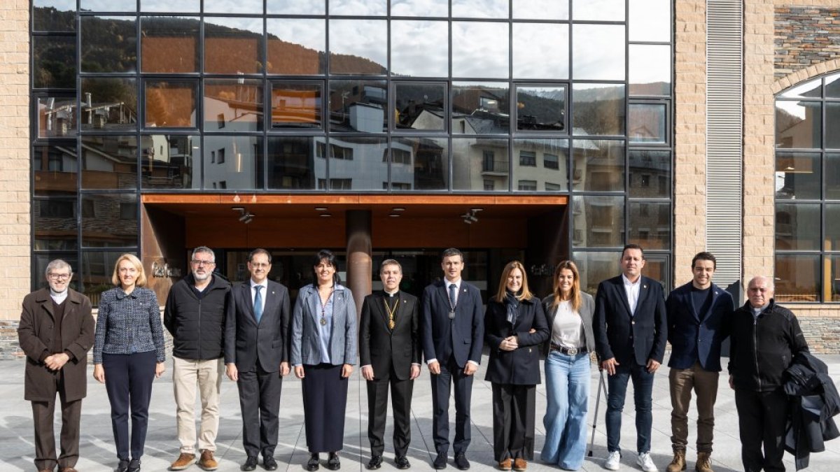 El Copríncep, durant la visita a la Massana.