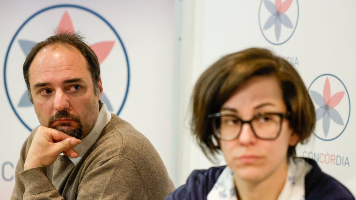 Segués i Tena a la roda de premsa