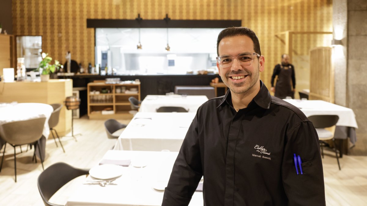 El xef Marcel Besolí, al menjador del Celler d'en Toni.