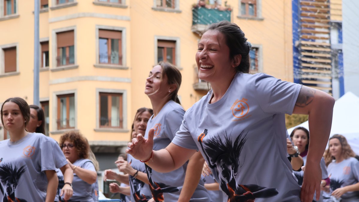 Participants a la Zumbathon d'Andorra la Vella.