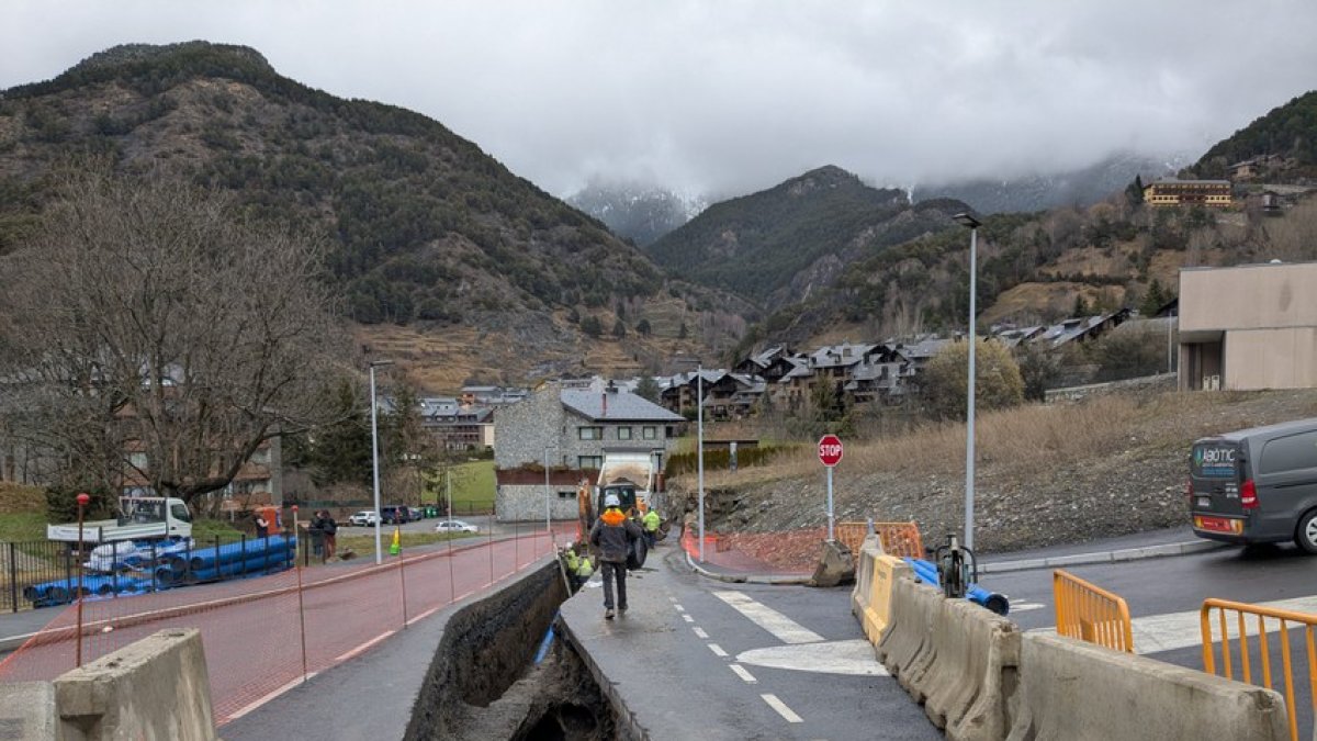 Obres a la Xarxa d'aigua d'Ordino