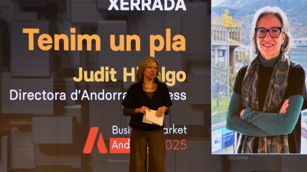 Hidalgo, fent la presentació de l’Andorra Business Market 2025.