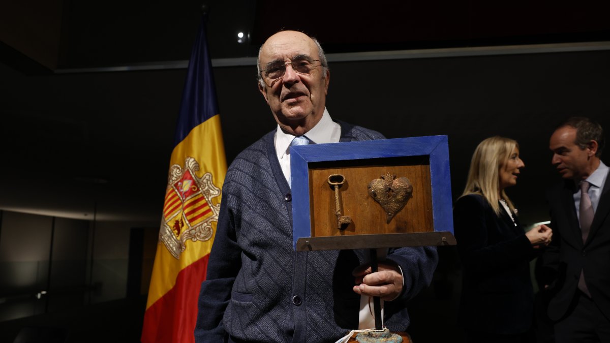 Gualbert Osorio durant l’entrega de premis.