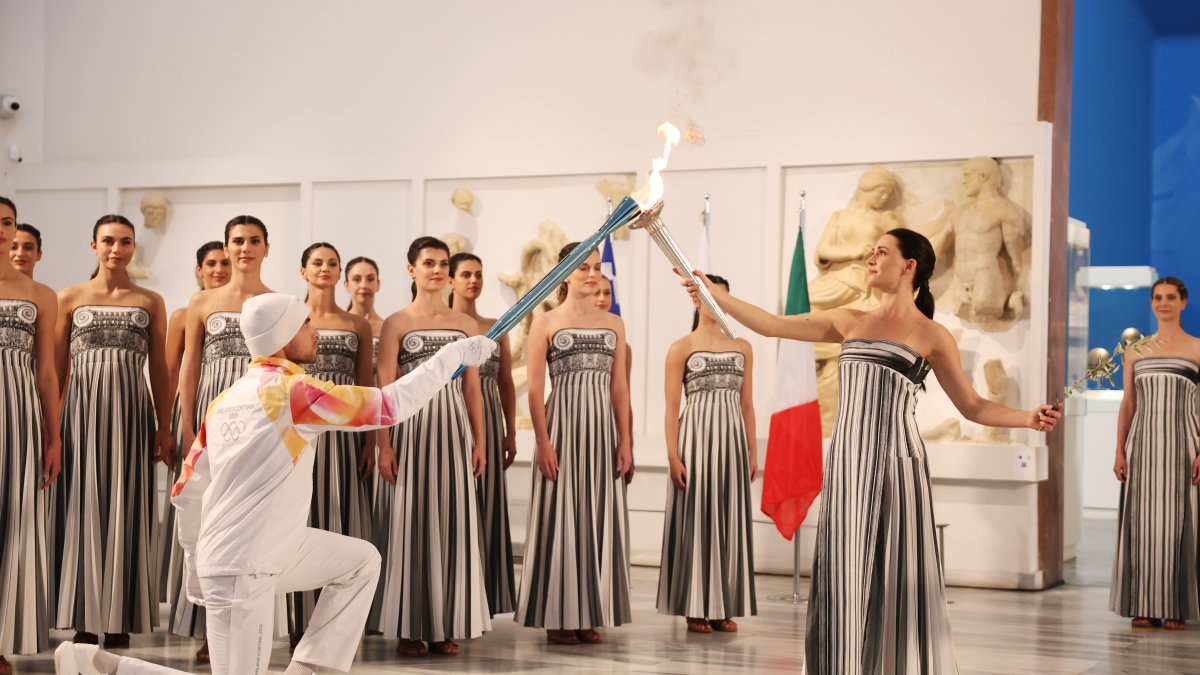 Un instant de la cerimònia celebrada a Olímpia.