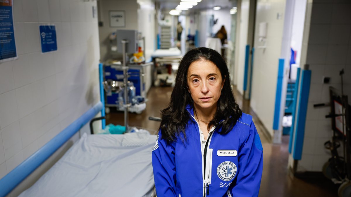 Ivette Ruiz ahir, al servei d’urgències.