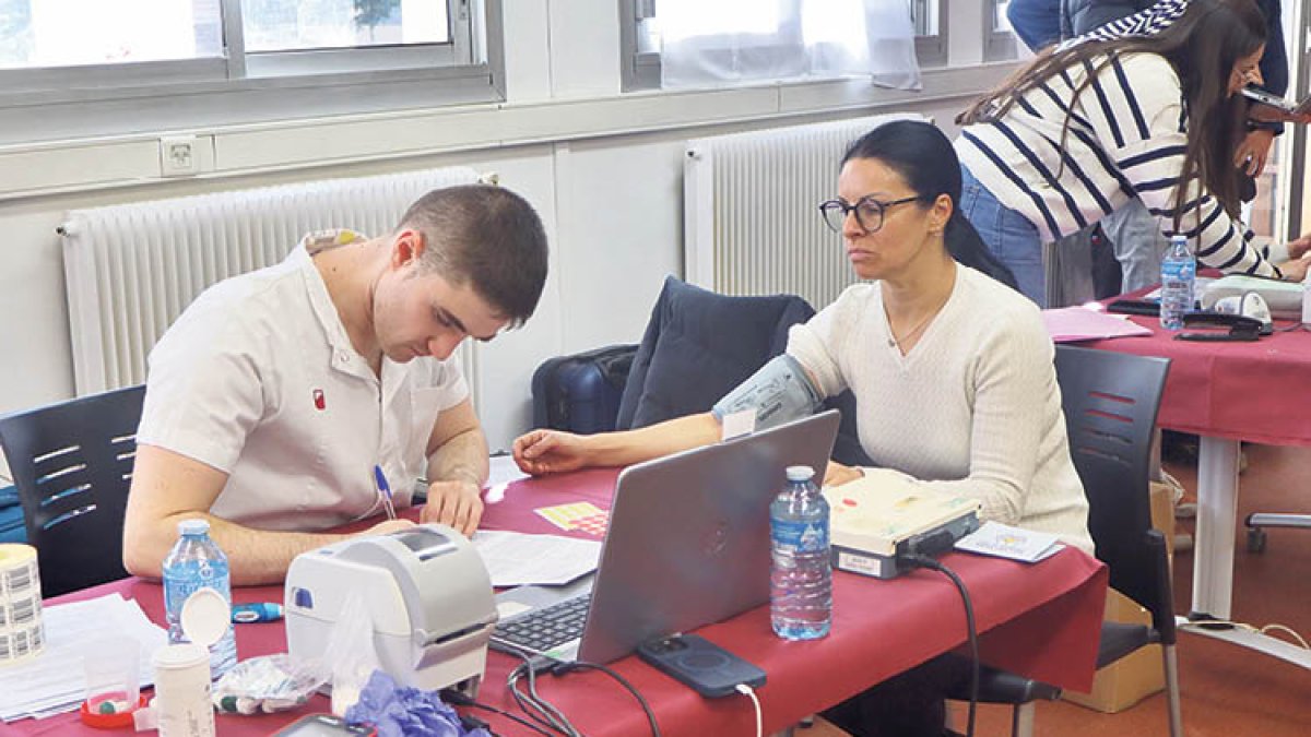 Donant de sang durant la darrera campanya.