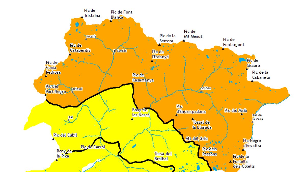 Risc d'allau a tot el Principat.