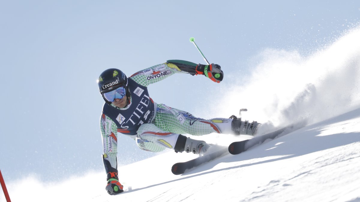 Joan Verdú durant una de les baixades.
