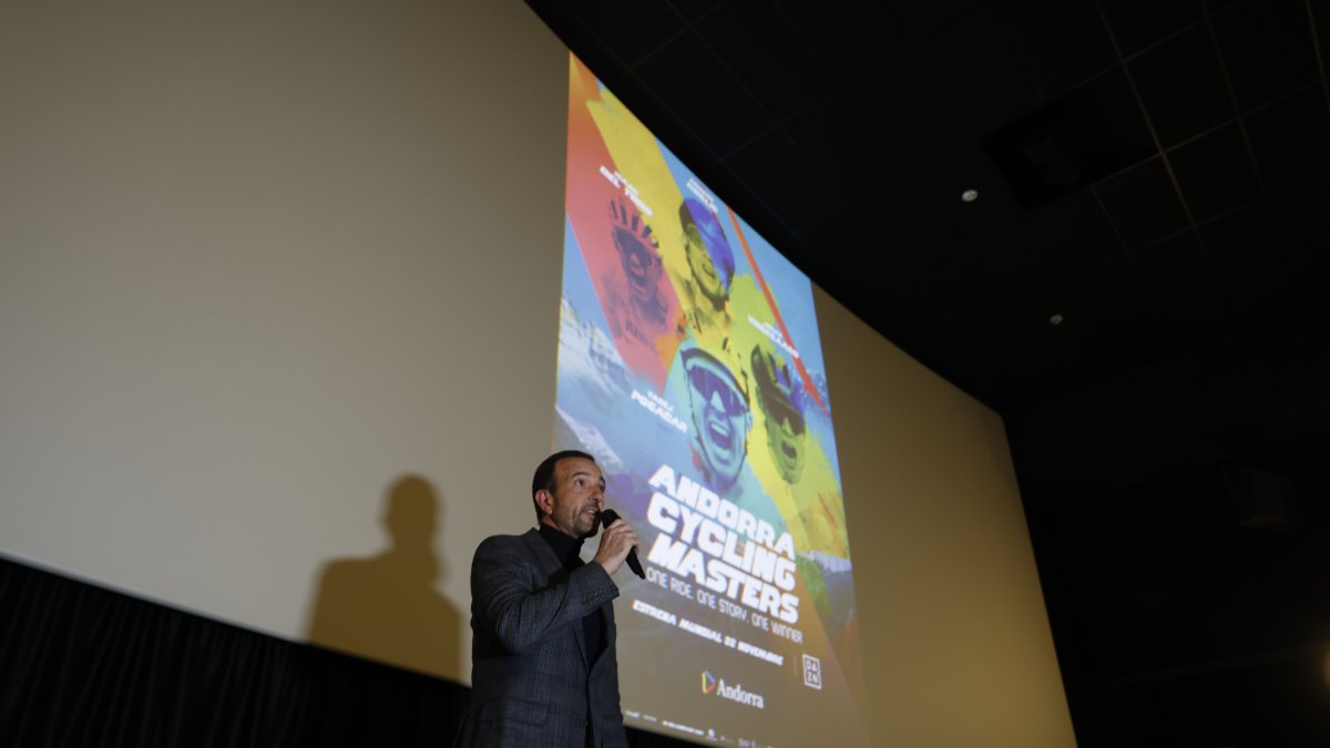 Jordi Torres, a la presentació del documental de l’Andorra Cycling Masters.