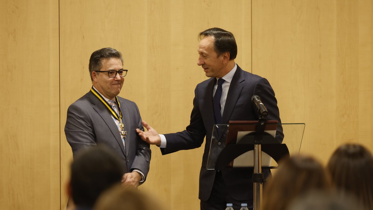 José Augusto Duarte amb José Luís Gonçalves Carvalho.