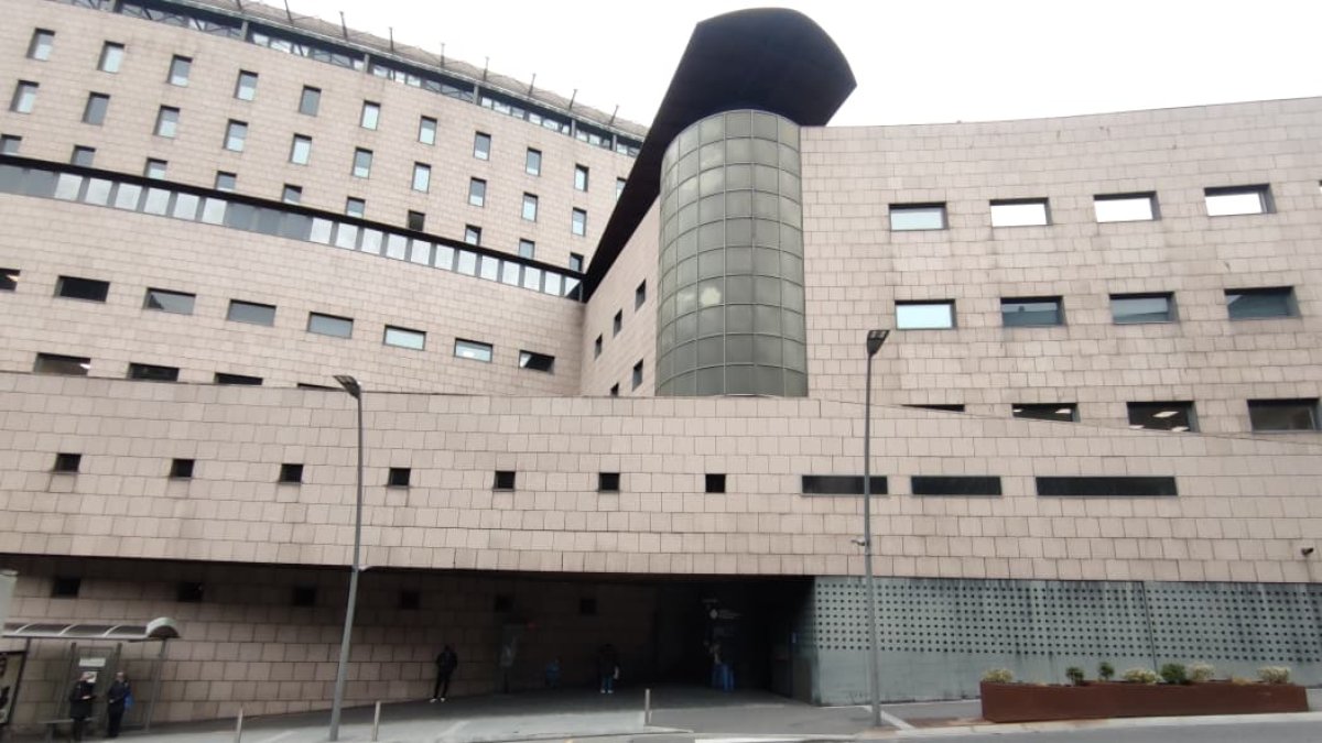 Pas de vianants de Fiter i Rossell, davant l'hospital, on va ser atropellat ahir l'home de 81 anys.