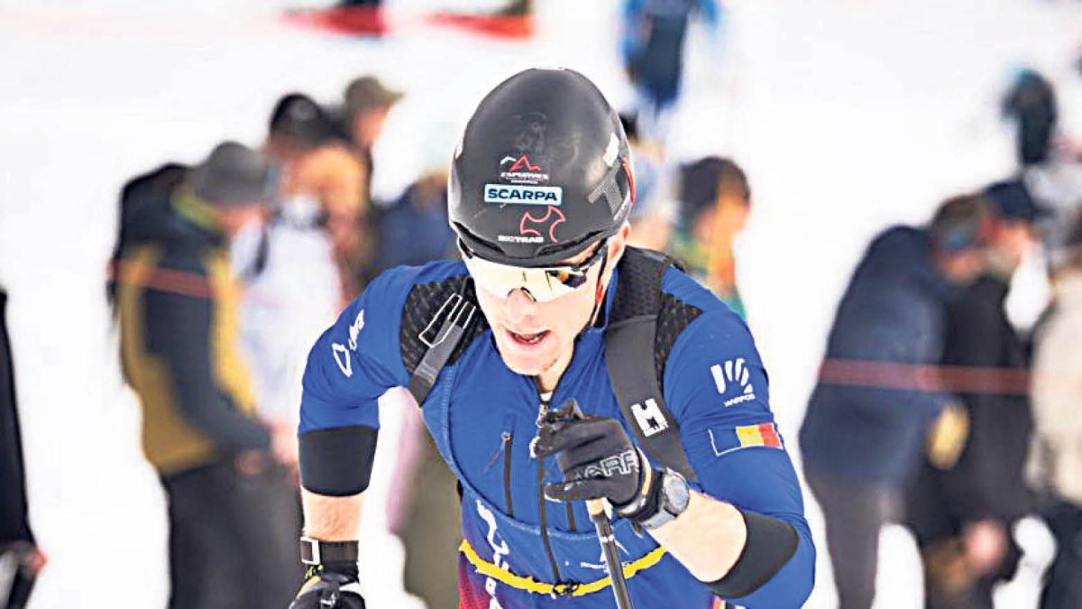 L’esquiador andorrà durant la prova.