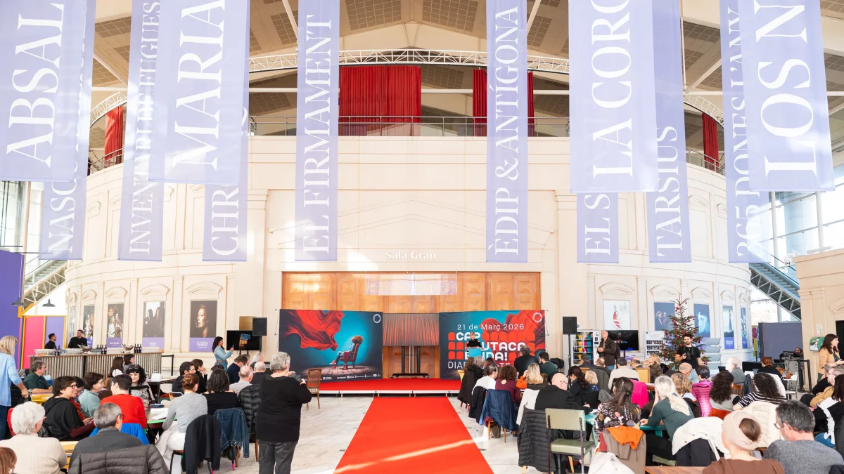 La presentació de la tercera edició del programa 'Cap Butaca Buida' al Teatre Nacional de Catalunya.