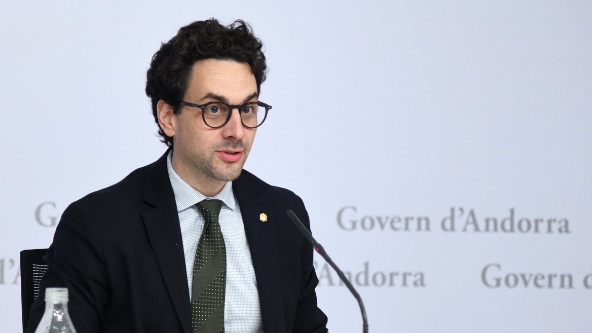 El ministre portaveu, Guillem Casal, durant la roda de premsa.