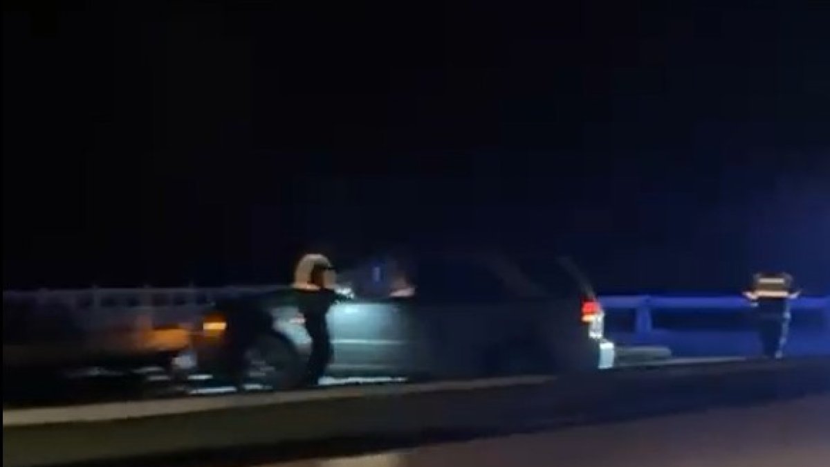 El cotxe accidentat a la sortida de Canillo a la CG2