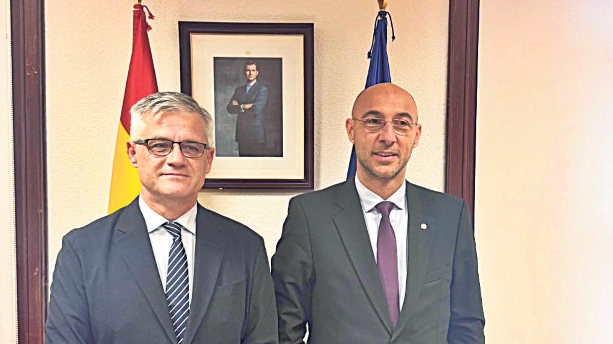 David Lucas i Jordi Puy, ahir a Madrid.