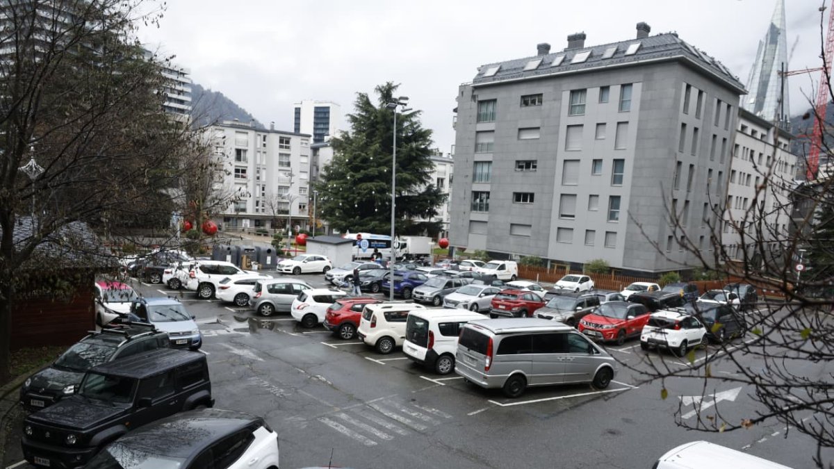 L'aparcament del Pouader.