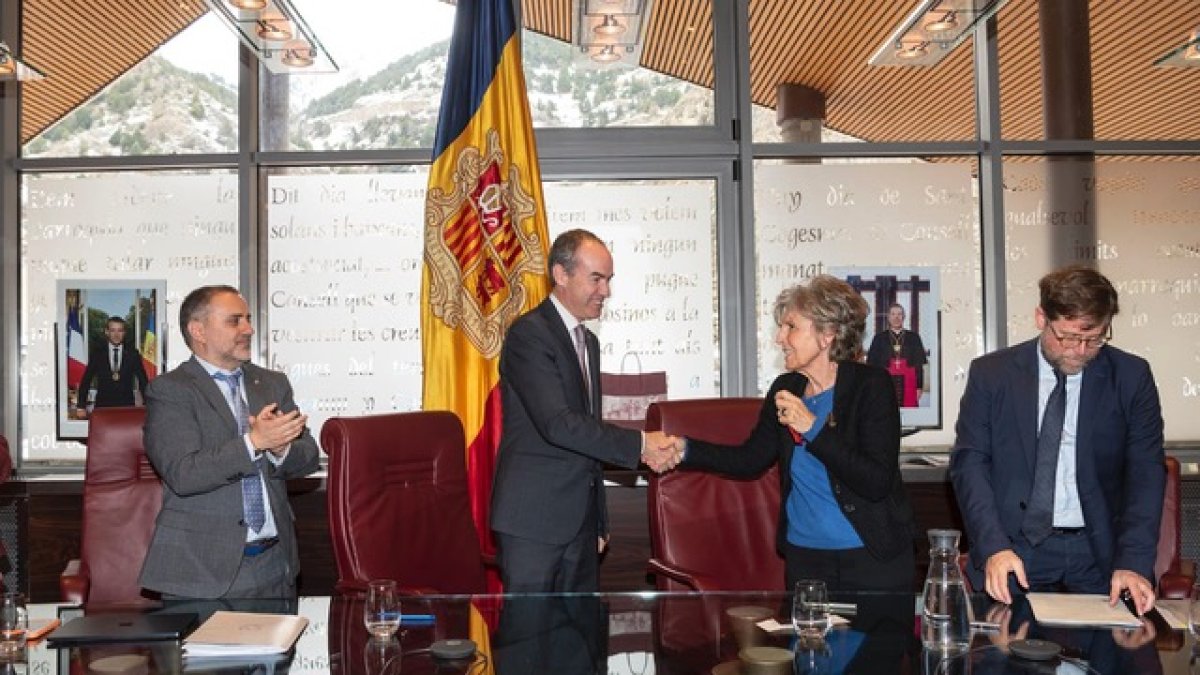 Un instant de la sessió de consell de comú de Canillo que s'ha celebrat aquest matí.