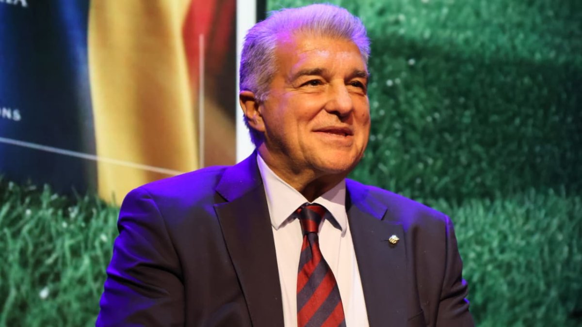 El president de l'FC Barcelona, Joan Laporta, en una visita al novembre a Andorra