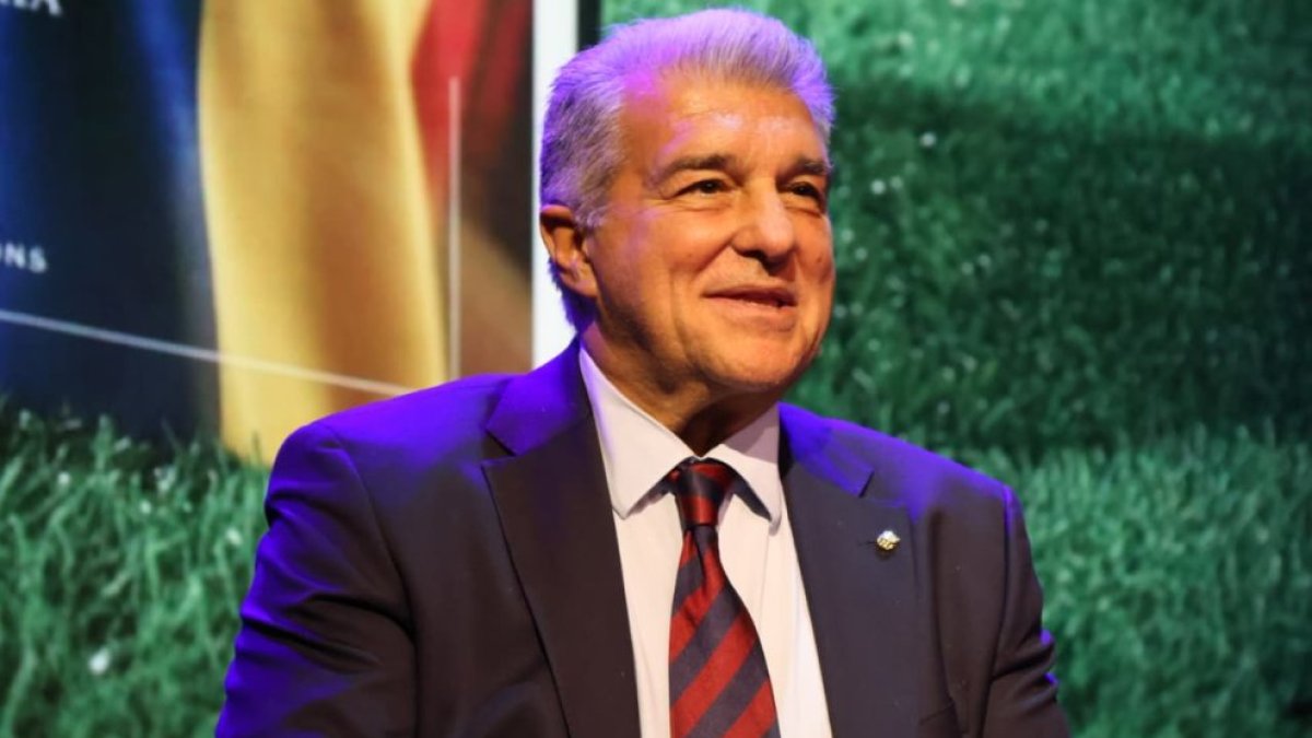 El president del Barça, Joan Laporta, en una visita a Andorra.