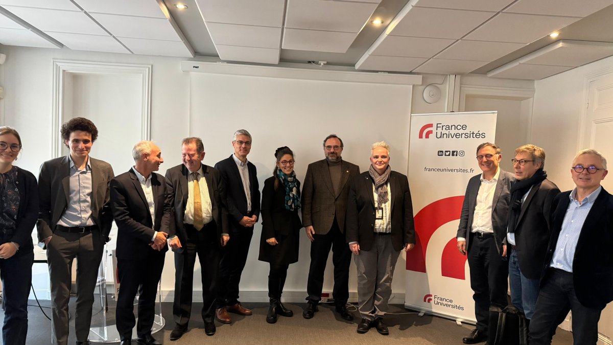 El rector de la Universitat d'Andorra, Juli Minoves, al Consell de Relacions Internacionals de France Universités.