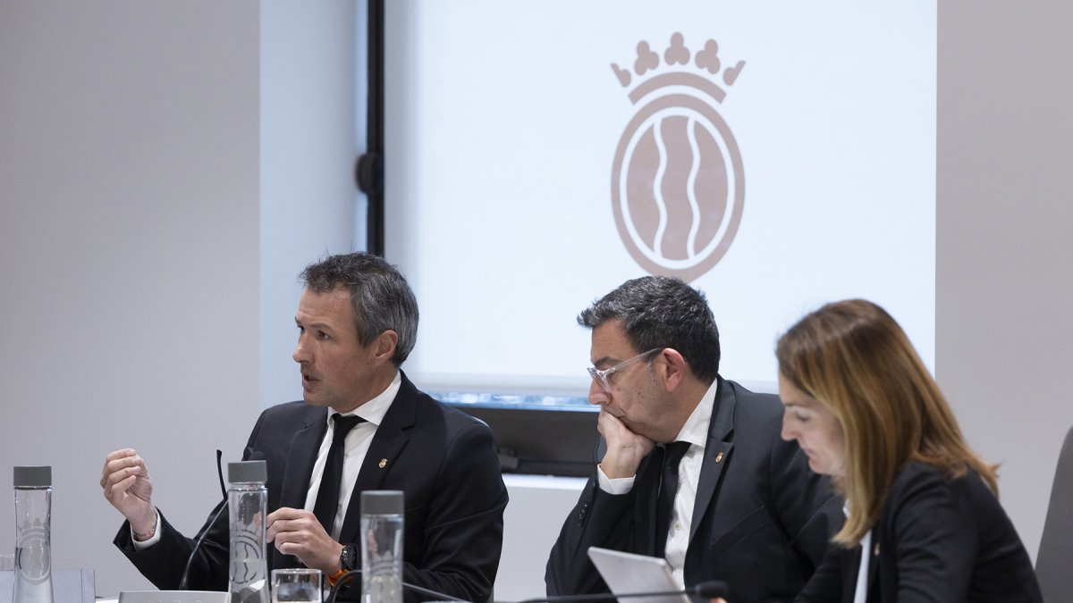 El conseller de la minoria, David Astrié, durant la sessió de comú d'aquesta tarda.