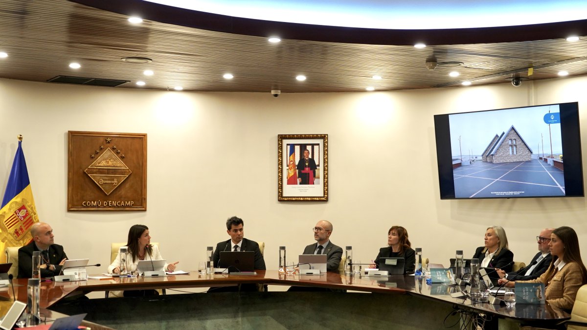 Un moment de la sessió de comú d'Encamp d'aquesta tarda.